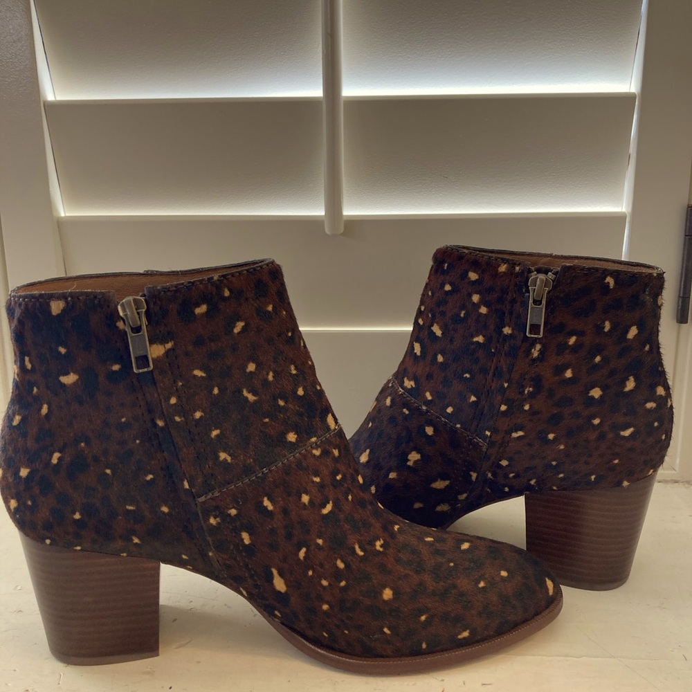 NWOB Madewell Rosie Mini Leopard Ankle Boots / Booties